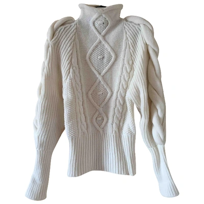 Pre-owned Alexandre Vauthier White Wool Knitwear