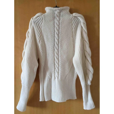 Pre-owned Alexandre Vauthier White Wool Knitwear
