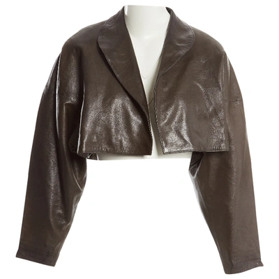 Pre-owned Alaïa Brown Leather Leather Jacket