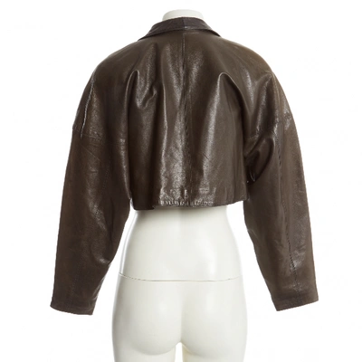 Pre-owned Alaïa Brown Leather Leather Jacket