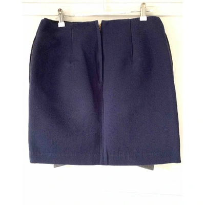 Pre-owned Toga Wool Mini Skirt In Navy