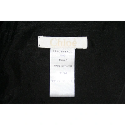 Pre-owned Chloé Black Silk Skirt