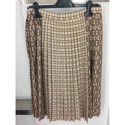 Pre-owned Burberry Mid-length Skirt In Beige