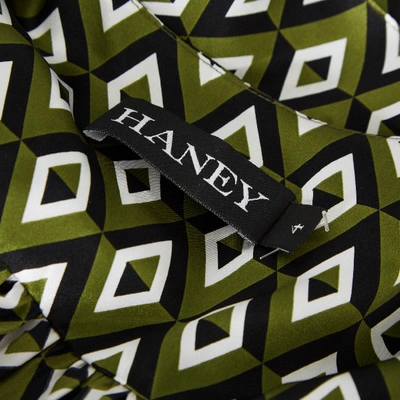 Pre-owned Haney Silk Mini Dress In Green