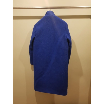 Pre-owned Harmony Wool Coat In Blue