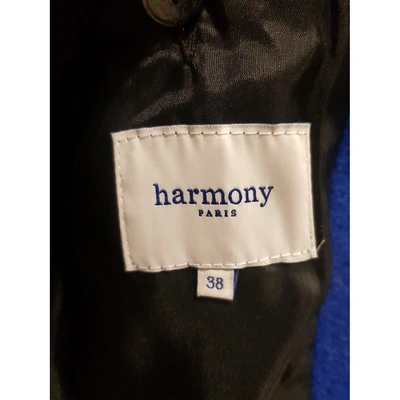 Pre-owned Harmony Wool Coat In Blue