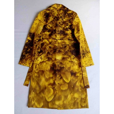Pre-owned Prada Yellow Silk Coat
