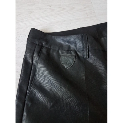 Pre-owned April77 Wool Straight Pants In Black