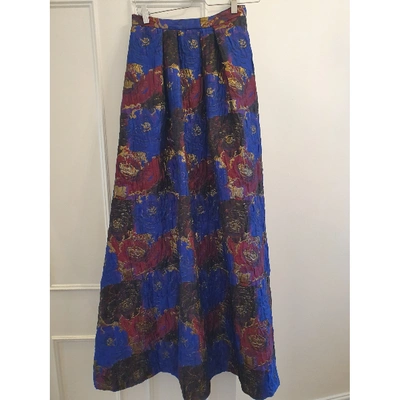 Pre-owned Aidan Maxi Skirt In Multicolour