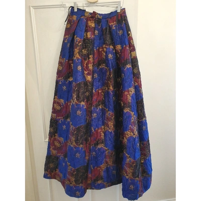 Pre-owned Aidan Maxi Skirt In Multicolour