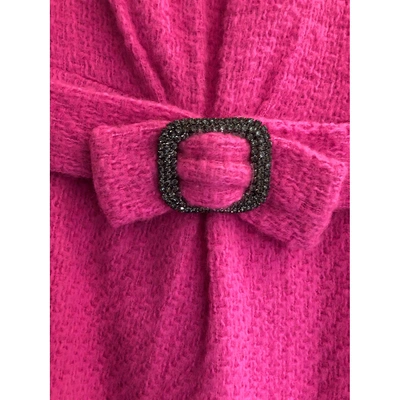 Pre-owned Milly Wool Mid-length Dress In Pink