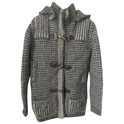 Pre-owned Bark Grey Wool Coat
