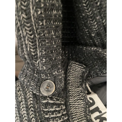 Pre-owned Bark Grey Wool Coat