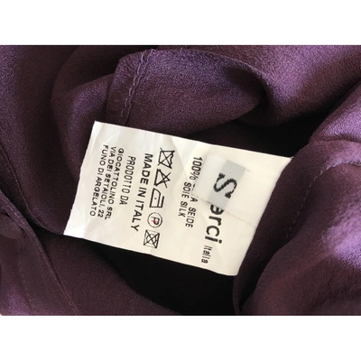 Pre-owned Merci Silk Blouse In Burgundy
