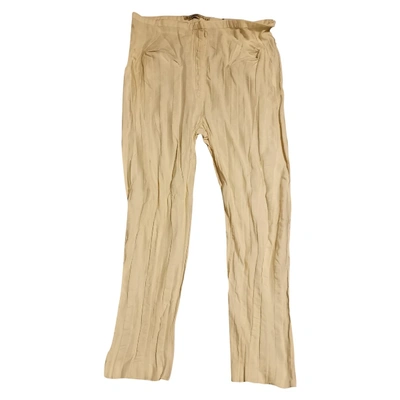 Pre-owned Balenciaga Carot Pants In Ecru