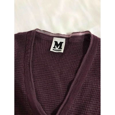 Pre-owned M Missoni Mini Dress In Purple