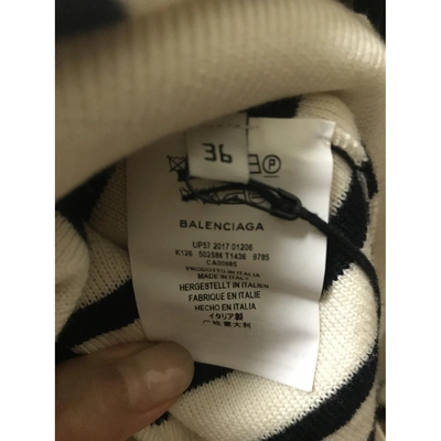 Pre-owned Balenciaga Wool Jumper In Ecru