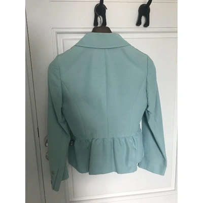 Pre-owned Valentino Turquoise Cotton Jacket