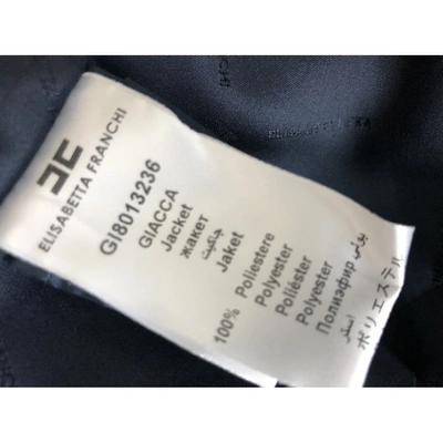 Pre-owned Elisabetta Franchi Blue Polyester Jacket