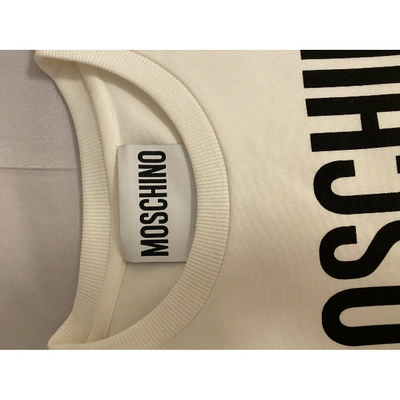 Pre-owned Moschino Mini Dress In White