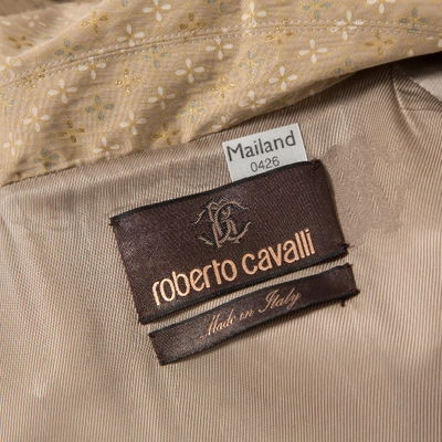 Pre-owned Roberto Cavalli Trench Coat In Beige