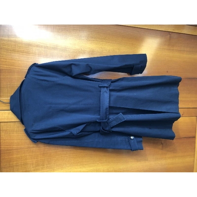 Pre-owned Pinko Trench Coat In Blue