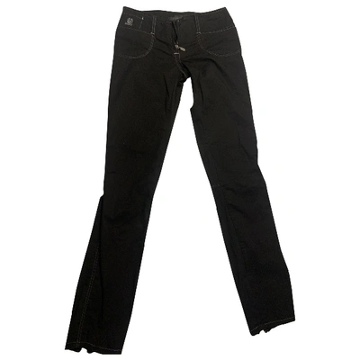 Pre-owned Belstaff Slim Trousers In Black