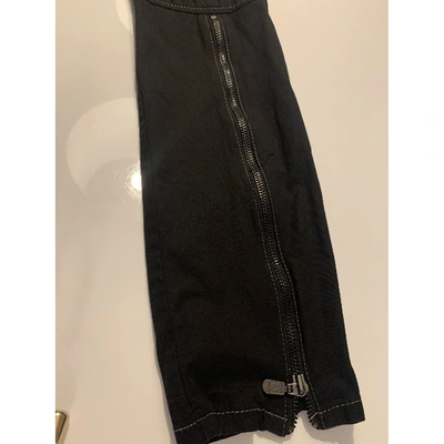 Pre-owned Belstaff Slim Trousers In Black