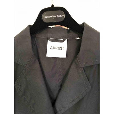 Pre-owned Aspesi Black Cotton Trench Coat
