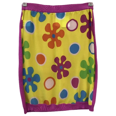 Pre-owned Moschino Silk Mini Skirt In Multicolour