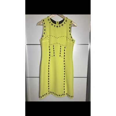 Pre-owned Versace Mini Dress In Yellow