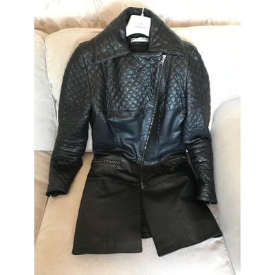 Pre-owned Daniele Alessandrini Black Leather Leather Jacket