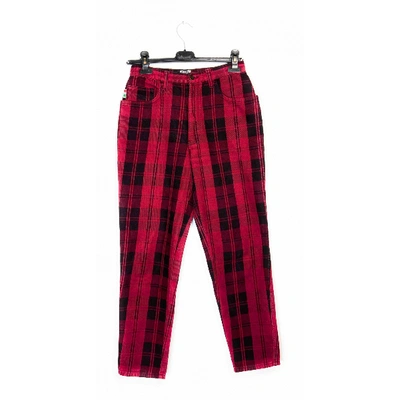 Pre-owned Moschino Trousers In Red