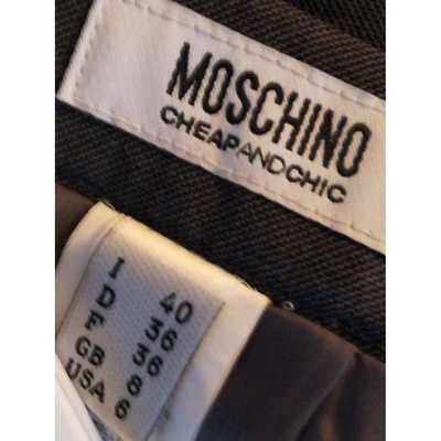 Pre-owned Moschino Cheap And Chic Wool Suit Jacket In Grey