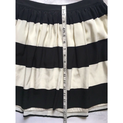 Pre-owned Fossil Silk Mini Skirt In Black