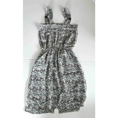 Pre-owned Barbara Bui Silk Mid-length Dress In Beige