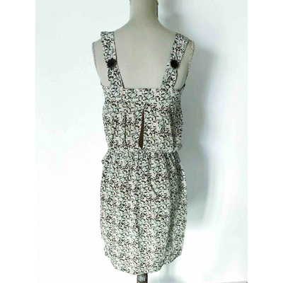 Pre-owned Barbara Bui Silk Mid-length Dress In Beige