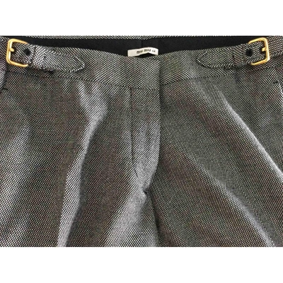 Pre-owned Miu Miu Wool Straight Pants In Other