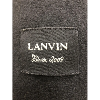 Pre-owned Lanvin Wool Coat In Black