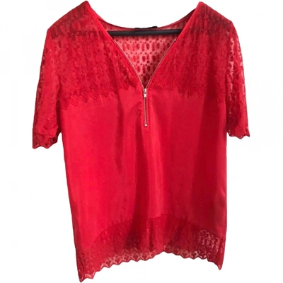 Pre-owned The Kooples Silk Blouse In Red