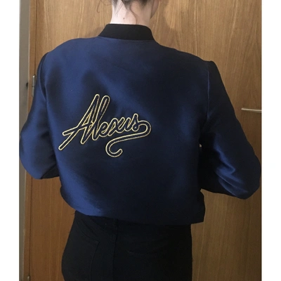 Pre-owned Alexis Mabille Biker Jacket In Blue