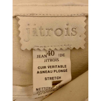 Pre-owned Jitrois Leather Mini Dress In White