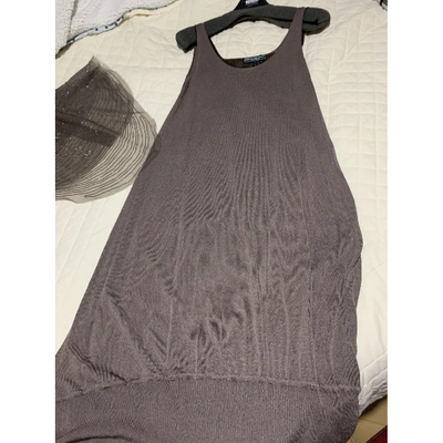 Pre-owned Ferragamo Grey Dress