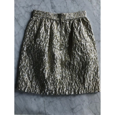 Pre-owned Dolce & Gabbana Gold Skirt