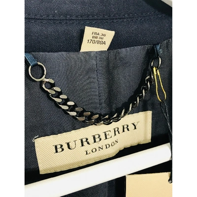 Pre-owned Burberry Wool Blazer In Navy