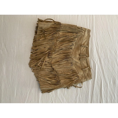 Pre-owned Dior Beige Suede Skirt