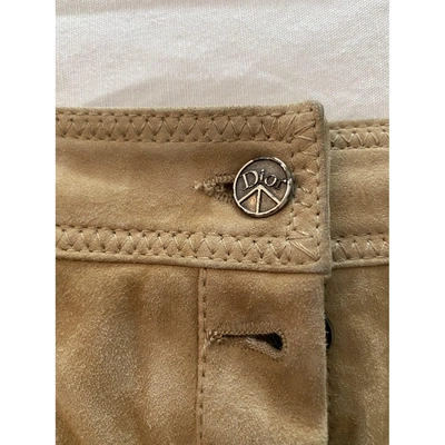 Pre-owned Dior Beige Suede Skirt