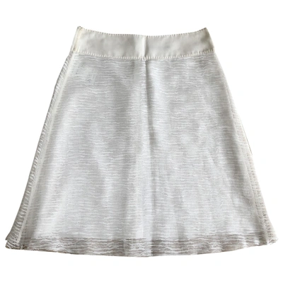 Pre-owned Hugo Boss Ecru Cotton Skirt