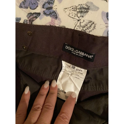 Pre-owned Dolce & Gabbana Brown Cotton Shorts