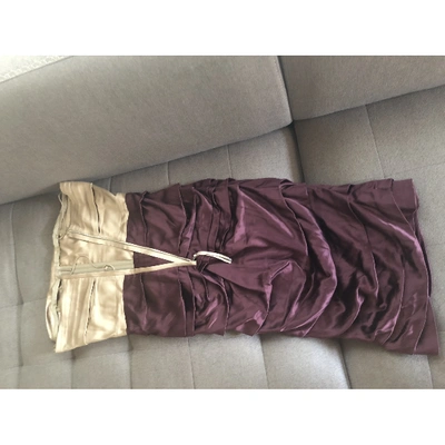 Pre-owned Dolce & Gabbana Burgundy Silk Dress